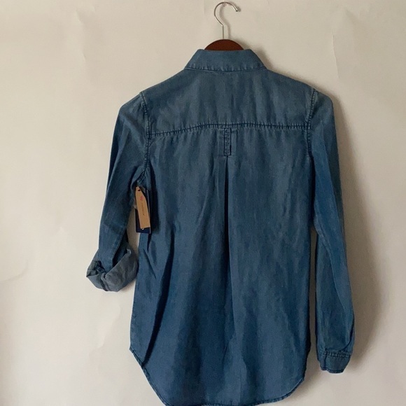 Cremieux Size XS Jade Chambray Women’s Long Sleeves Blouse Denim Jeans - Picture 12 of 15